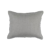 Fig Linens - Lili Alessandra Bedding - Tessa Light Grey Quilted Standard Pillow