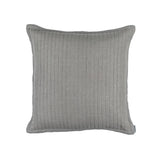 Fig Linens - Lili Alessandra Bedding - Tessa Light Grey Quilted Euro Pillow