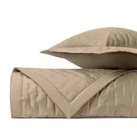 FIL COUPE Quilted Coverlet in Candlelight by Home Treasures at Fig Linens and Home