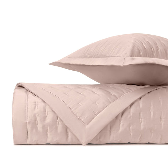 FIL COUPE Quilted Coverlet in Light Pink by Home Treasures at Fig Linens and Home