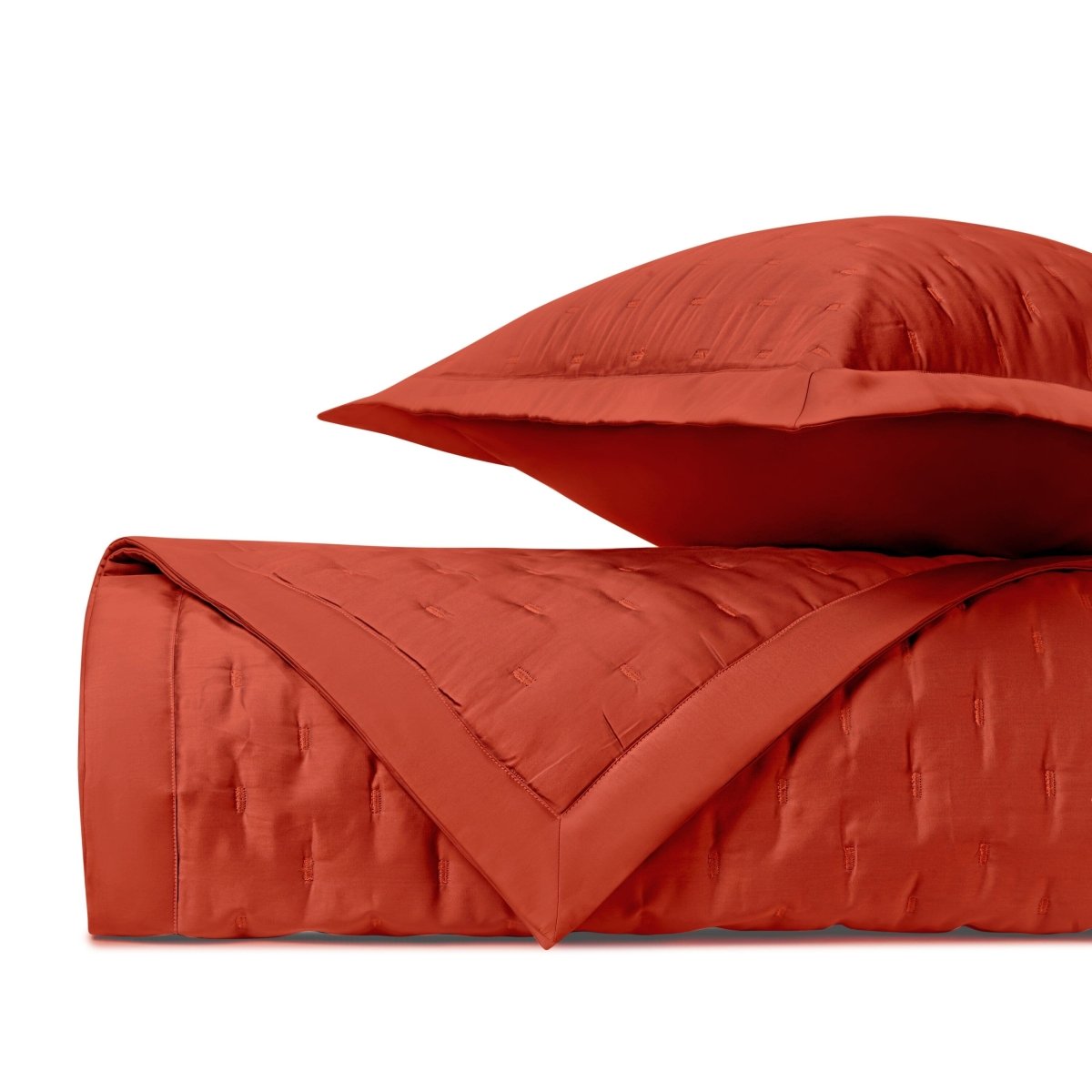 FIL COUPE Quilted Coverlet in Lobster by Home Treasures at Fig Linens and Home