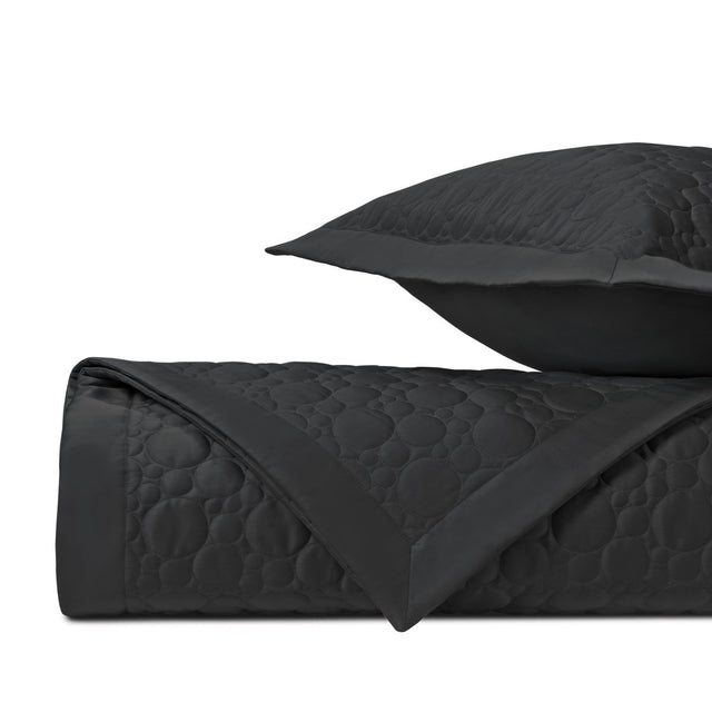 GLOBE Quilted Coverlet in Black by Home Treasures at Fig Linens and Home