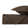 GLOBE Quilted Coverlet in Chocolate by Home Treasures at Fig Linens and Home