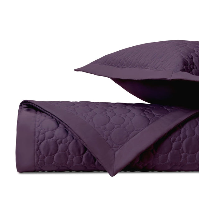 GLOBE Quilted Coverlet in Purple by Home Treasures at Fig Linens and Home