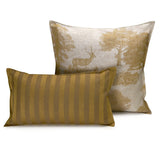 Throw pillows in 2 sizes - Souveraine gold cushion cover by Le Jacquard Francais