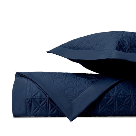 ISLA Quilted Coverlet in Navy Blue by Home Treasures at Fig Linens and Home