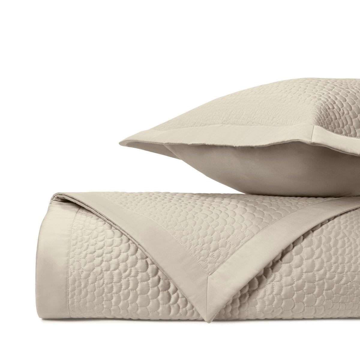 KOMODO Quilted Coverlet in Khaki by Home Treasures at Fig Linens and Home