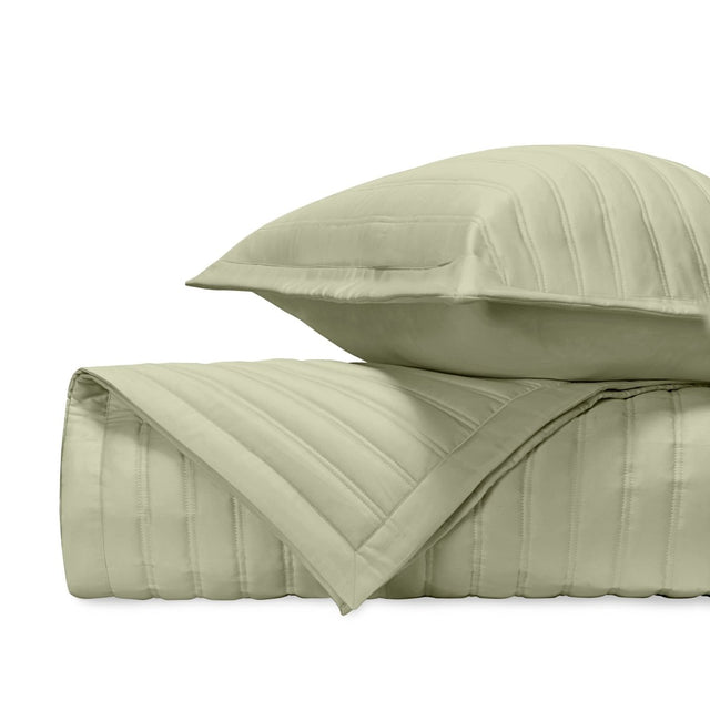 L'AVENUE Quilted Coverlet in Crystal Green by Home Treasures at Fig Linens and Home