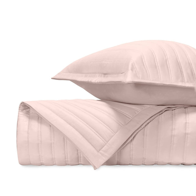 L'AVENUE Quilted Coverlet in Light Pink by Home Treasures at Fig Linens and Home