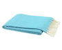 Italian Herringbone Turquoise Throw by Lands Downunder