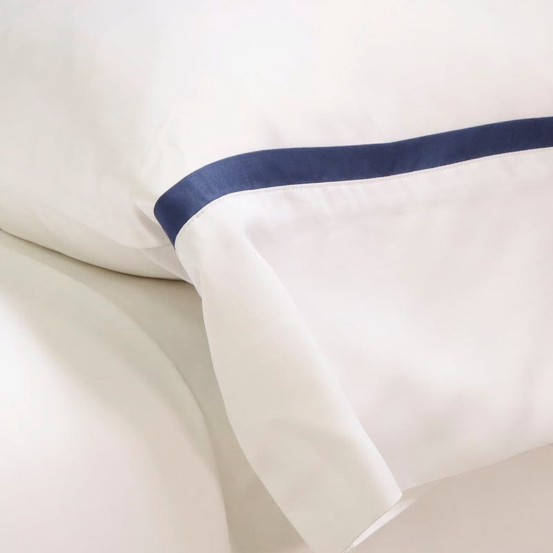 Langston Navy Blue Bamboo Bedding by Pom Pom at Home