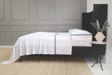 Langston Navy Blue Bamboo Bedding by Pom Pom at Home