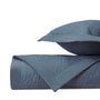 LAUREL Quilted Coverlet in Slate Blue by Home Treasures at Fig Linens and Home