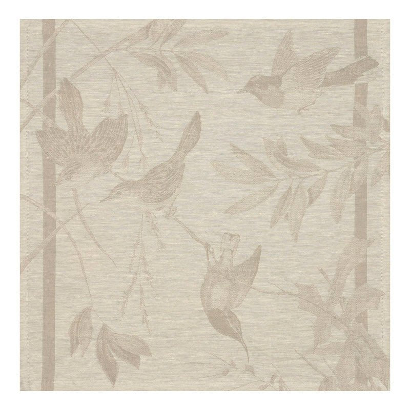 Napkin - Voliere Beige Holiday Table Linens | Le Jacquard Francais at Fig Linens and Home