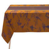 Tablecloths - Voliere Blue Table Linens | Le Jacquard Francais Holiday Tablecloth at Fig LInens