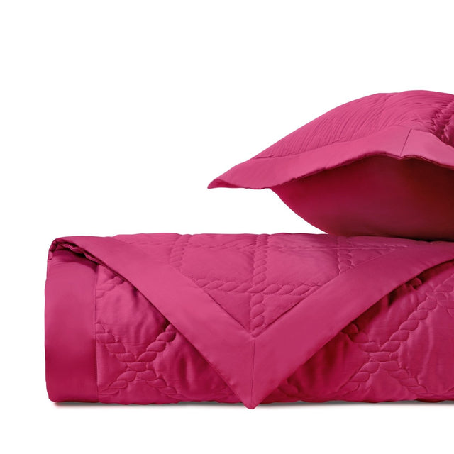 LIBERTY Quilted Coverlet in Bright Pink by Home Treasures at Fig Linens and Home