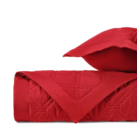 LIBERTY Quilted Coverlet in Bright Red by Home Treasures at Fig Linens and Home