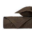 LIBERTY Quilted Coverlet in Chocolate by Home Treasures at Fig Linens and Home