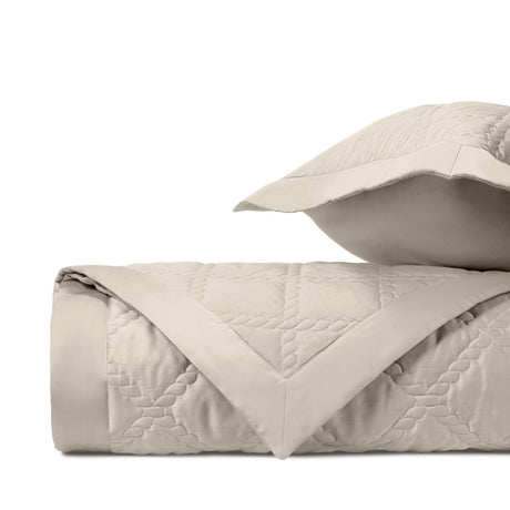 LIBERTY Quilted Coverlet in Khaki by Home Treasures at Fig Linens and Home