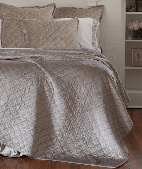 Chloe Champagne Velvet Coverlet Detail by Lili Alessandra