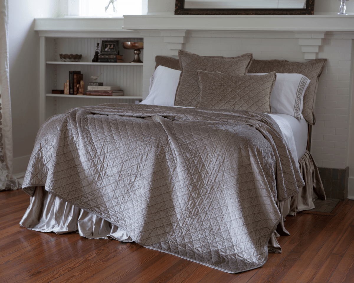 Chloe Champagne Velvet Bedding by Lili Alessandra