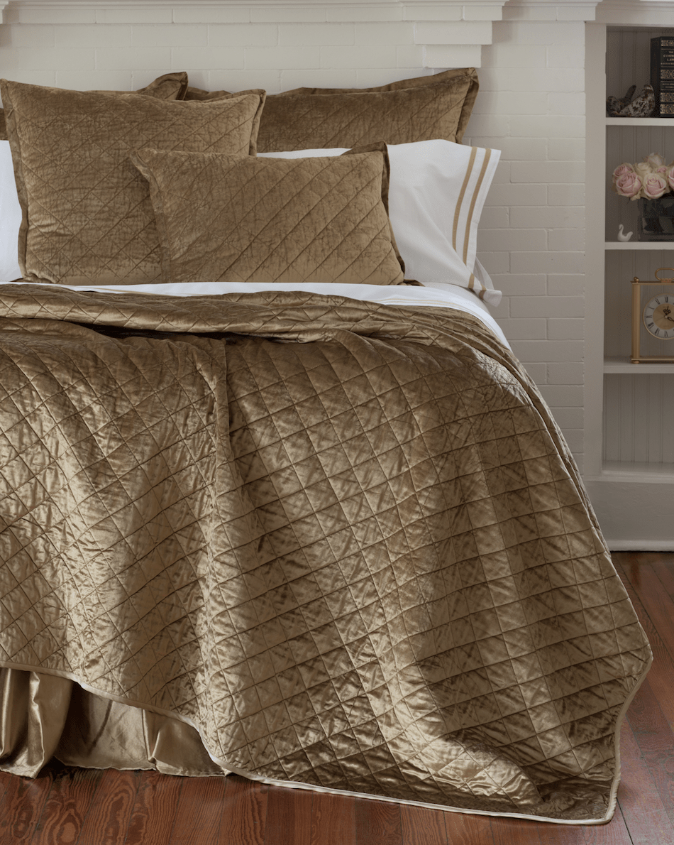 Lili Alessandra Chloe Straw Velvet Bedding