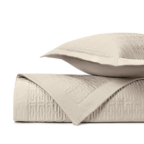 LONDRES Quilted Coverlet in Khaki by Home Treasures at Fig Linens and Home