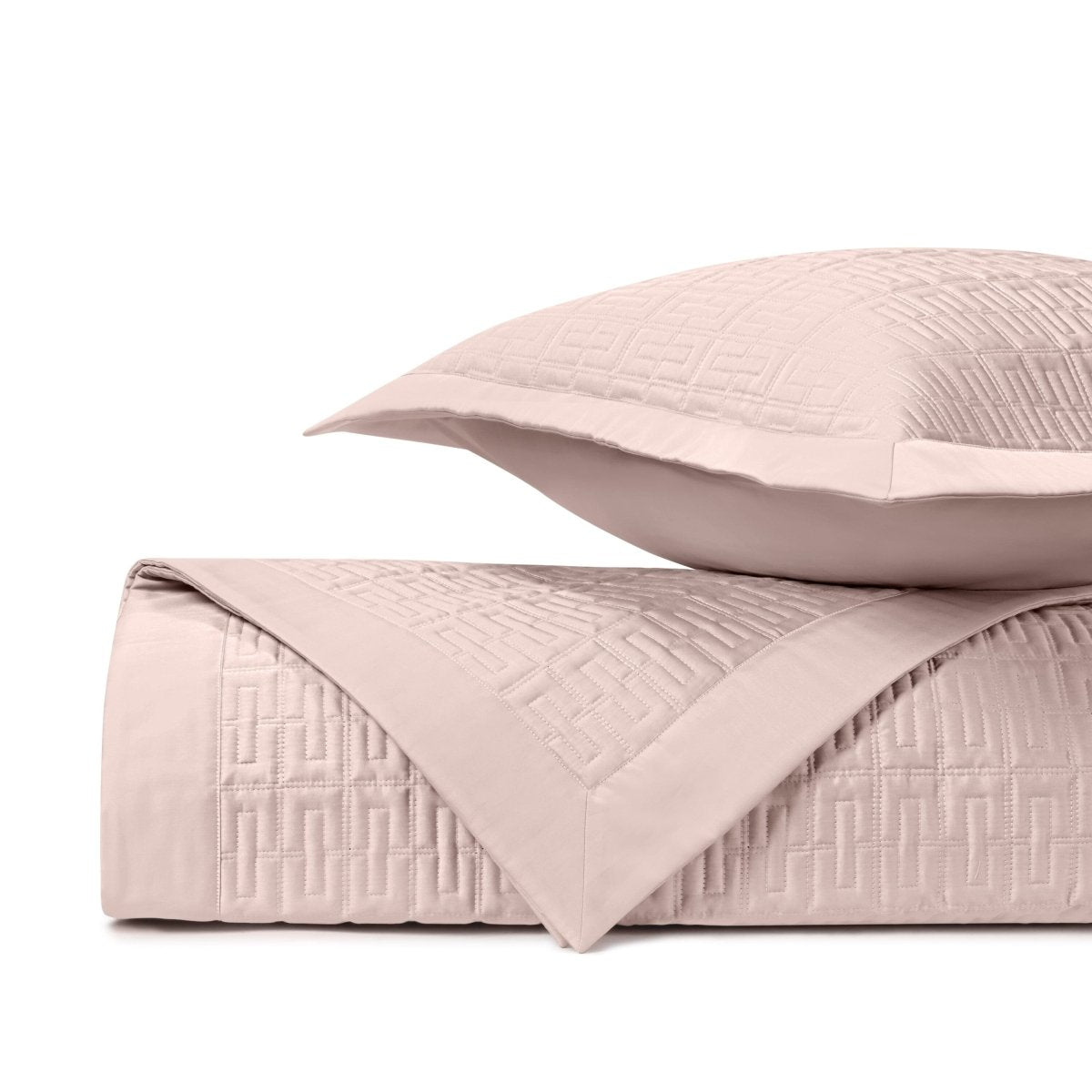 LONDRES Quilted Coverlet in Light Pink by Home Treasures at Fig Linens and Home