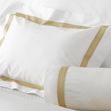 Lowell honey on White - Matouk Fine Linens Bedding - fig linens