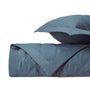 LUCIANA Quilted Coverlet in Slate Blue by Home Treasures at Fig Linens and Home