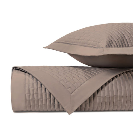 MASON Quilted Coverlet in Mist Gray by Home Treasures at Fig Linens and Home