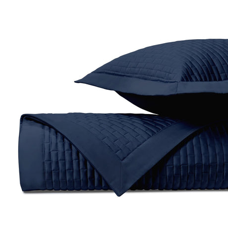 MASON Quilted Coverlet in Navy Blue by Home Treasures at Fig Linens and Home