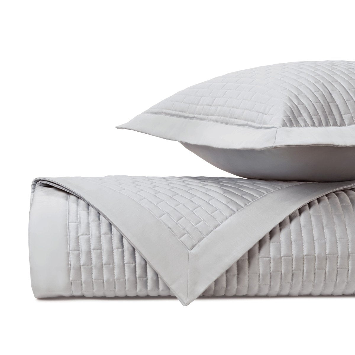 MASON Quilted Coverlet in Pebble by Home Treasures at Fig Linens and Home