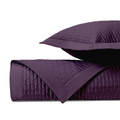 MASON Quilted Coverlet in Purple by Home Treasures at Fig Linens and Home