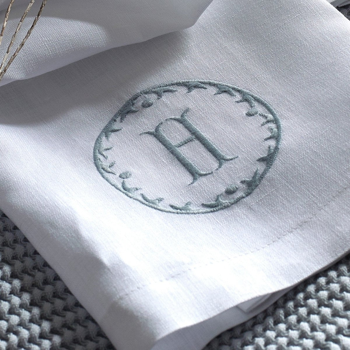 Fig Linens and Home - Monogrammed Linen Guest Towels by Matouk