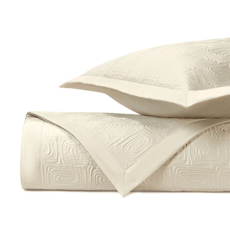 MAZE Quilted Coverlet in Ivory by Home Treasures at Fig Linens and Home