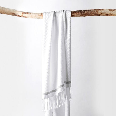 Mediterranean Alpine White Organic Bath Towels by Coyuchi - Fig Linens