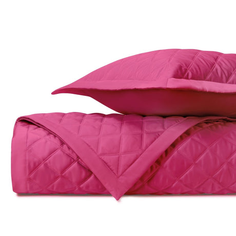 MESA Quilted Coverlet in Bright Pink by Home Treasures at Fig Linens and Home