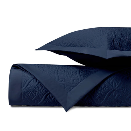 MYSTIQUE Quilted Coverlet in Navy Blue by Home Treasures at Fig Linens and Home