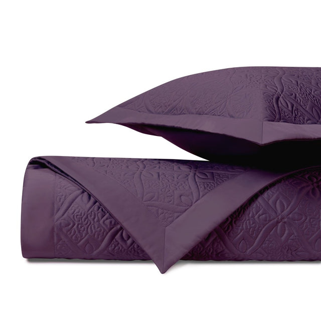 MYSTIQUE Quilted Coverlet in Purple by Home Treasures at Fig Linens and Home