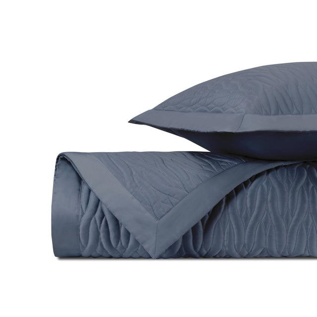 NAPA Quilted Coverlet in Stone Blue by Home Treasures at Fig Linens and Home