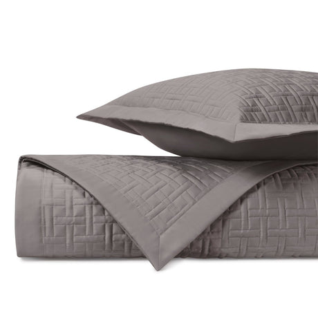 PARQUET Quilted Coverlet in Chrome by Home Treasures at Fig Linens and Home