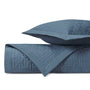 PARQUET Quilted Coverlet in Slate Blue by Home Treasures at Fig Linens and Home