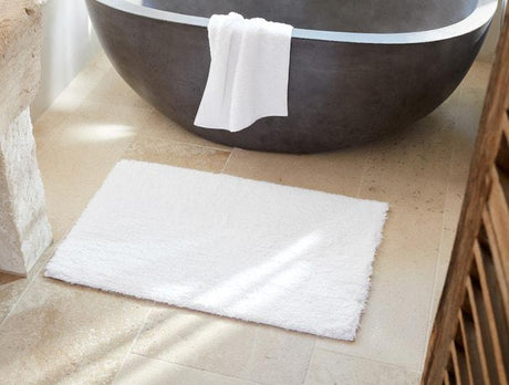 Lifestyle - Alpine White Shag Organic Bath Rug by Coyuchi | Fig Linens