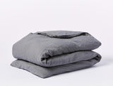 Fig Linens - Coyuchi Organic Linen Chambray Bedding - Slate Duvet