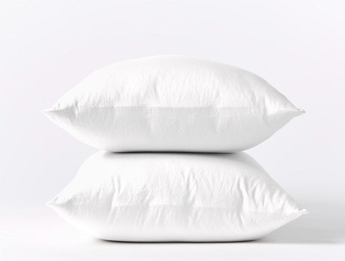 Organic Relaxed Sateen White Pillowcases by Coyuchi | Fig Linens