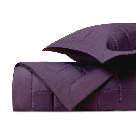 PLATEAU Quilted Coverlet in Purple by Home Treasures at Fig Linens and Home