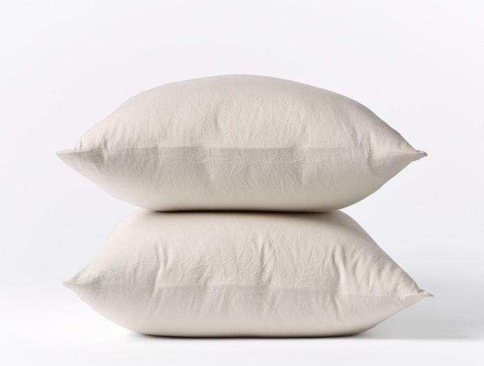 Organic Relaxed Sateen Pale Gray Pillowcases by Coyuchi | Fig Linens