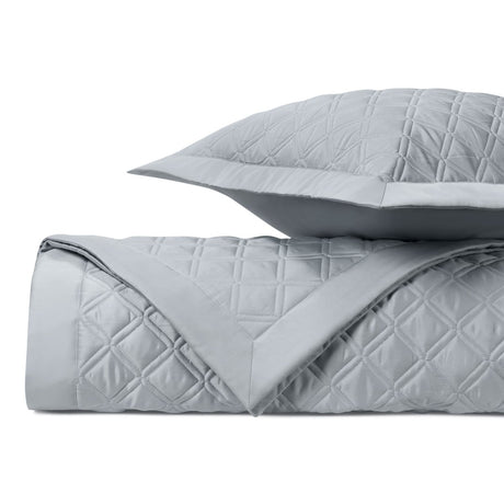 RENAISSANCE Quilted Coverlet in Blue Gray by Home Treasures at Fig Linens and Home