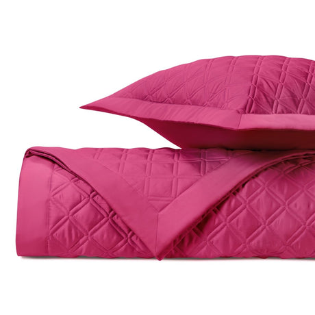 RENAISSANCE Quilted Coverlet in Bright Pink by Home Treasures at Fig Linens and Home